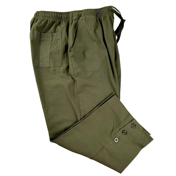 Rebecca Malone Women's Capri Pants Olive Green size Small NWT JH1451 - Picture 2 of 4